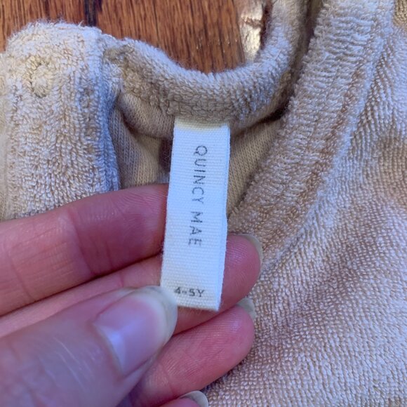 Quincy Mae Terry Tank & Short Cotton Set | Tan | Size 4-5 Years - Picture 8 of 9